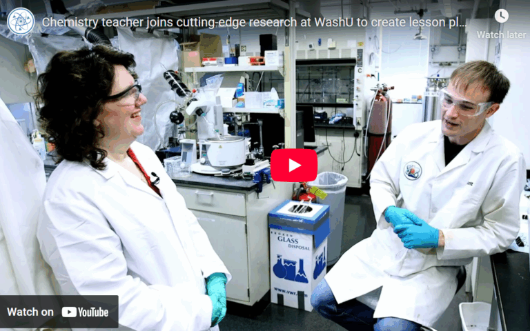 Teachers join leading researchers in WashU labs, creating lessons that will be available nationwide