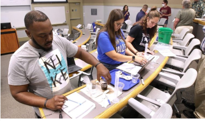 Just like kids in a classroom, mySci teachers experience hands-on science learning