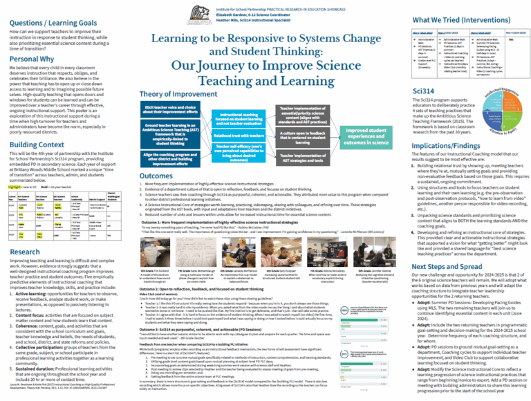 Learning to be Responsive to System Change and Student Thinking: Our Journey to Improve Science Teaching and Learning