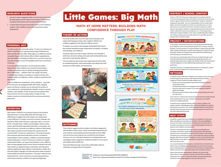 Little Games:Big Math                 Math at Home Matters & Building Math Confidence Through Play
